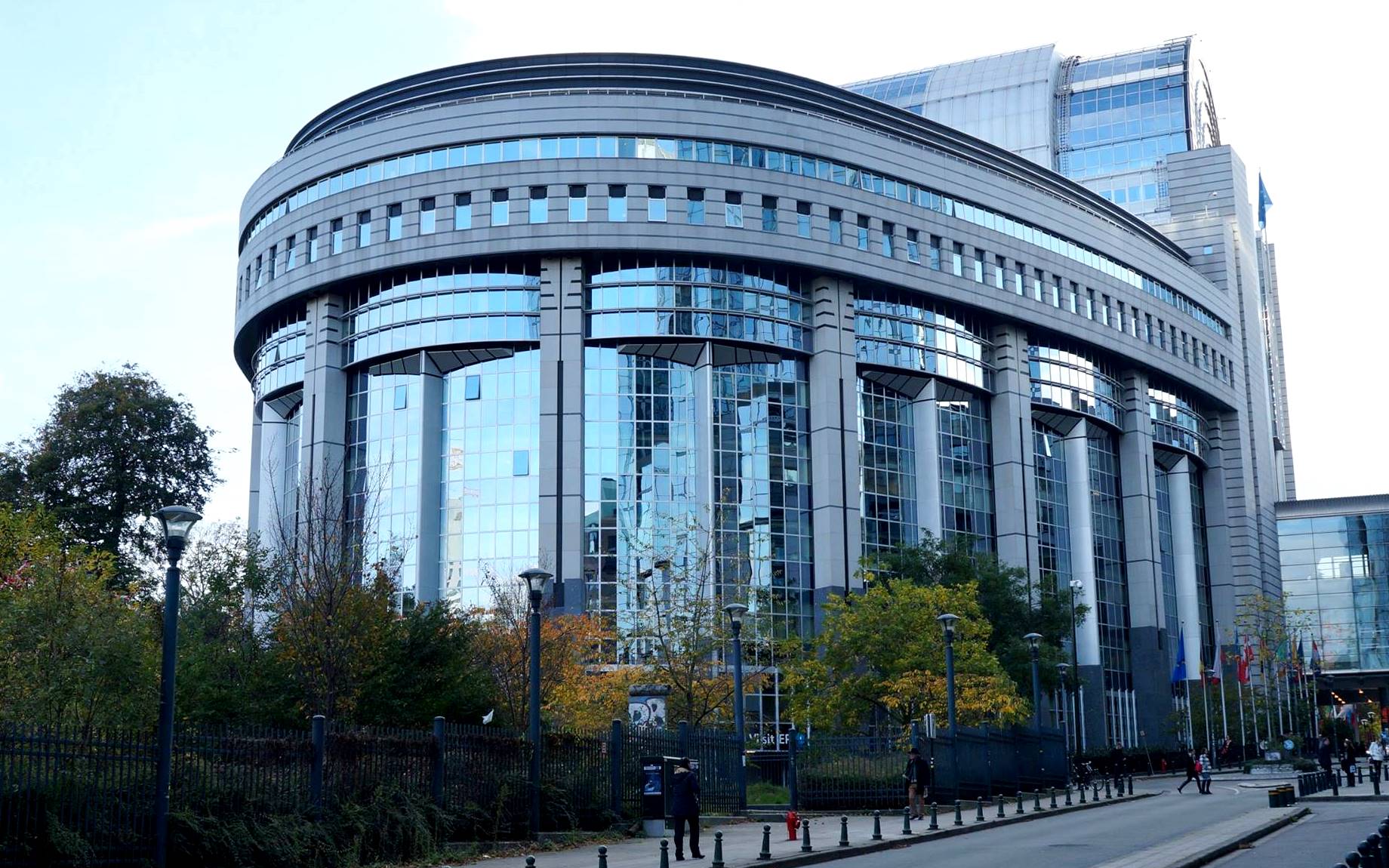 The European Parliament building in Brussels, where MEPs voted to adopt the Digital Omnibus amending the AI Act